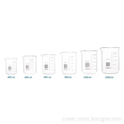 Shop for High-Quality Borosilicate Glass Beakers in 250ml, 500ml, and 1000ml Sizes with Graduations